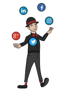 juggling social media marketing