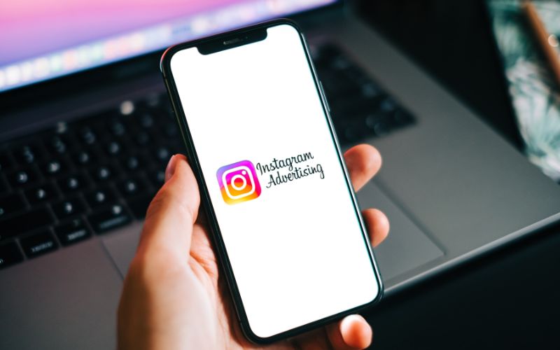 Instagram Advertising Service showing on phone